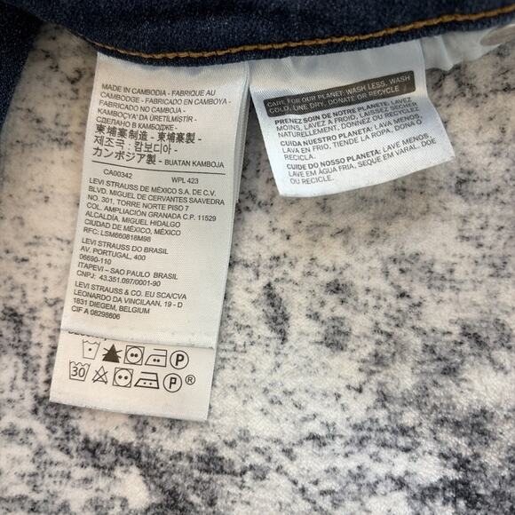 Levis 721 High Rise Skinny Jeans Womens 28 Blue Distressed Ankle Denim Stretch - Picture 11 of 12